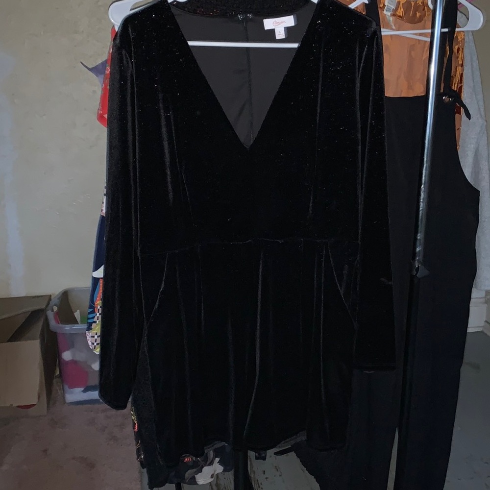 Candies black romper with pockets super sparkly!